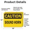 Signmission Sound Horn Caution Sign, Vinyl Decal, 18in W x 12in L, 2PK OS-2PACK-CS-D-1218-L-19234 - alternate 5
